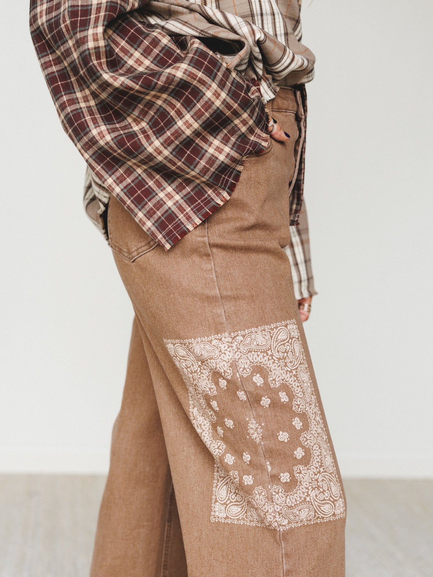 Madden Wide Leg Jeans - Brown