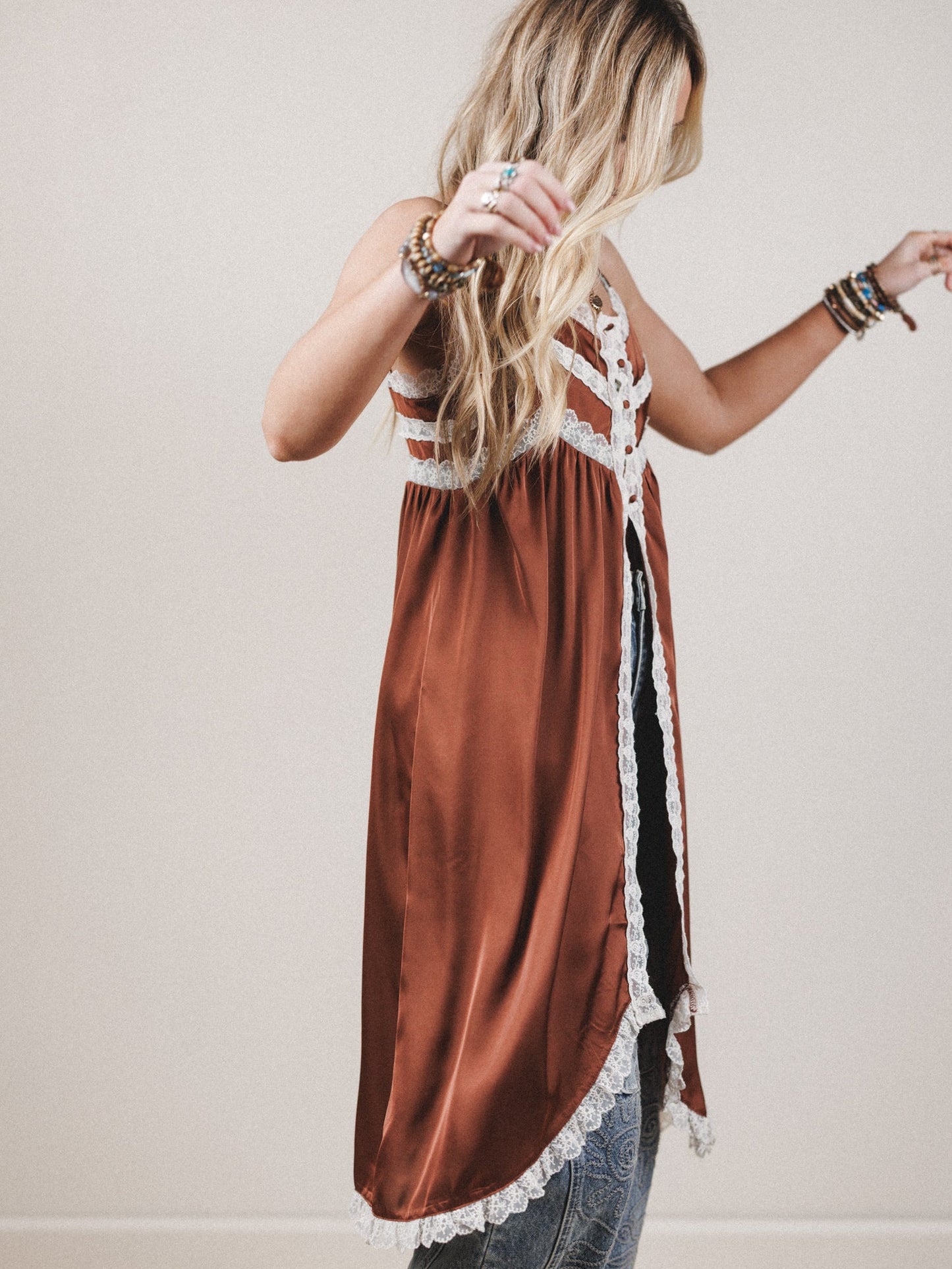 Sweet Nightingale Top - Chestnut