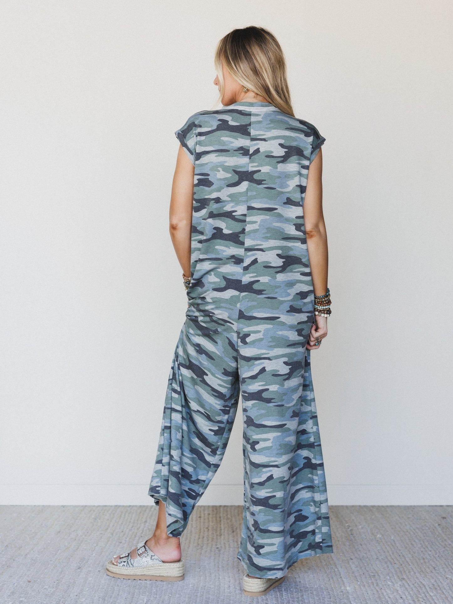 The Nest Davina Wide Leg Jumpsuit - Army Green