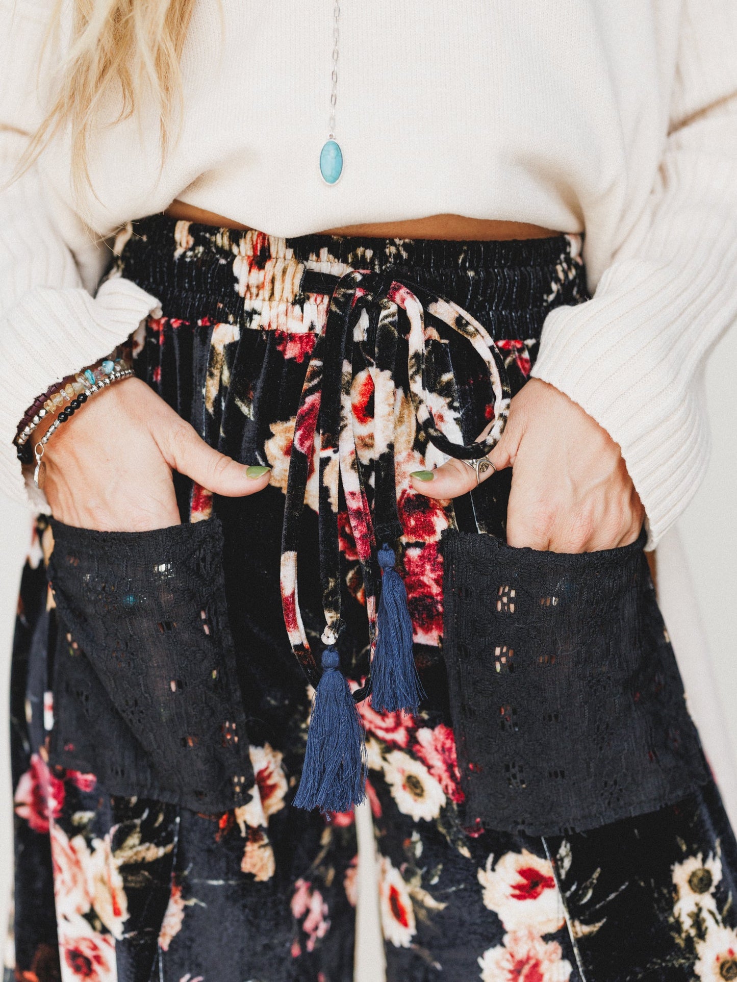 The Nest Let's Party Wide Leg Pants - Black