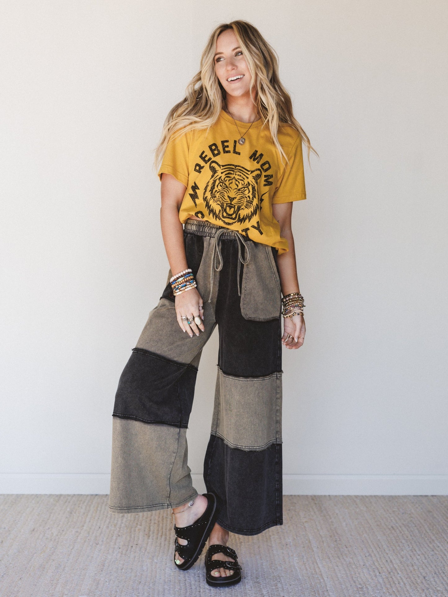 The Nest Rebel Mom Society Tee - Mustard