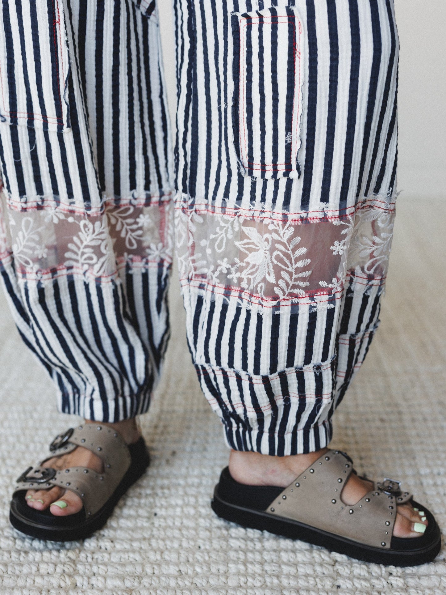 Calm Waves Pants - Navy Stripe