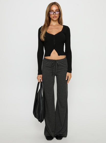 Sorenna Long Sleeve Top Black