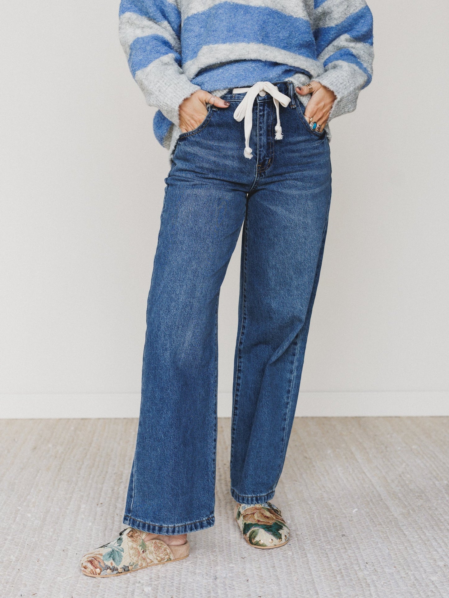 Lucky Rider Wide Leg Jeans - Denim