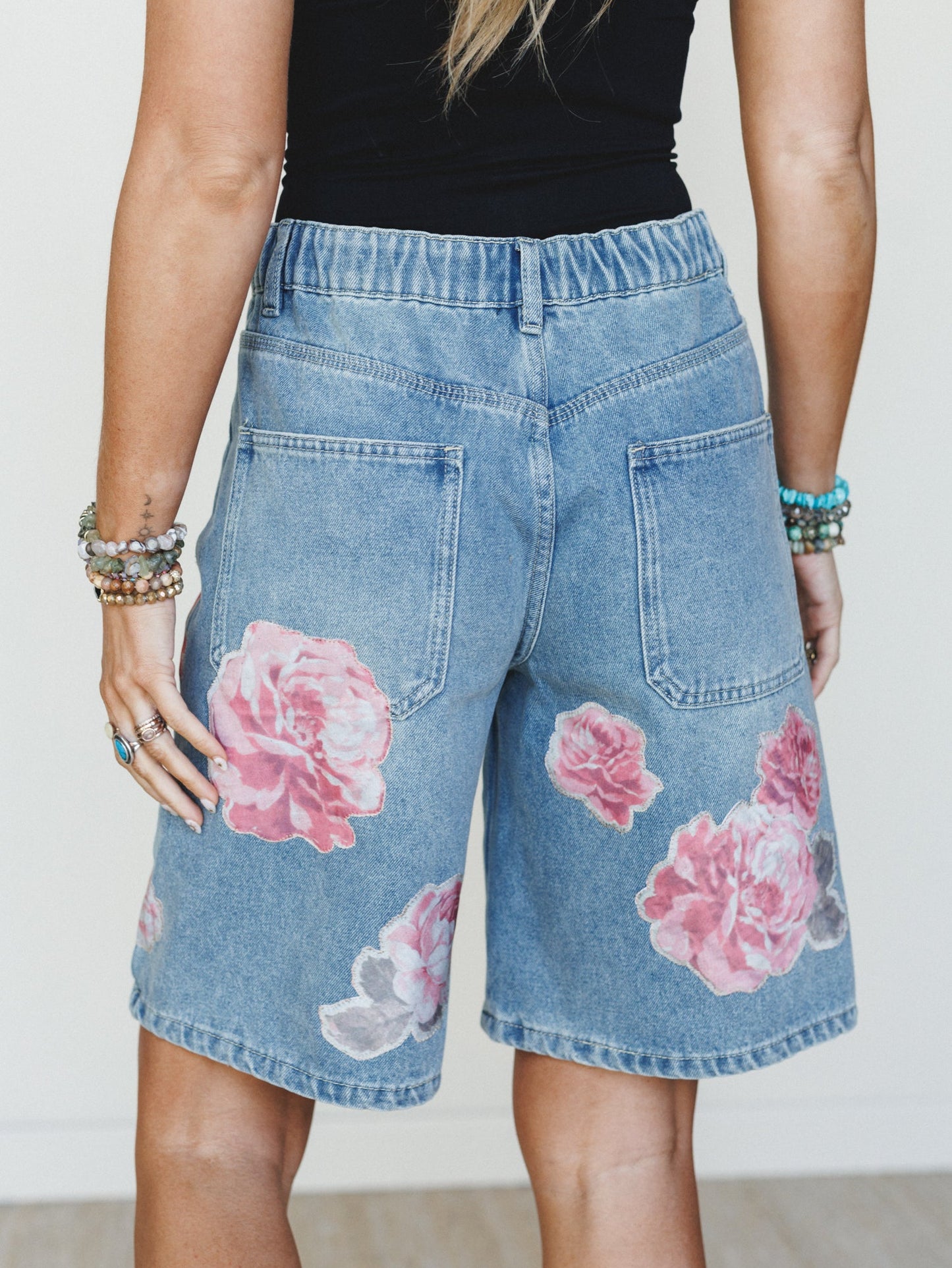 Petal Party Shorts - Denim