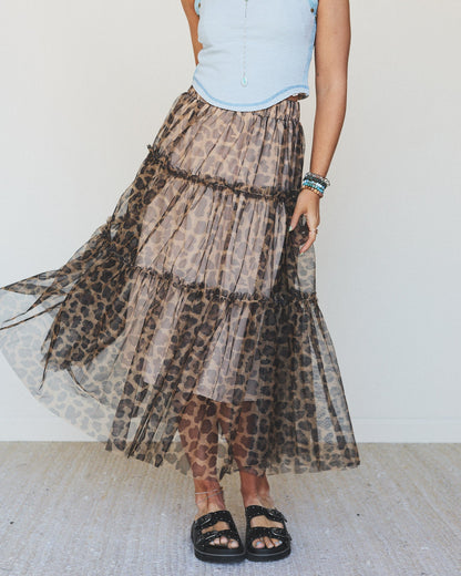 Wild Night Maxi Skirt - Mocha