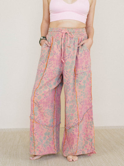 Wild Rose Whisper Pants - Orange