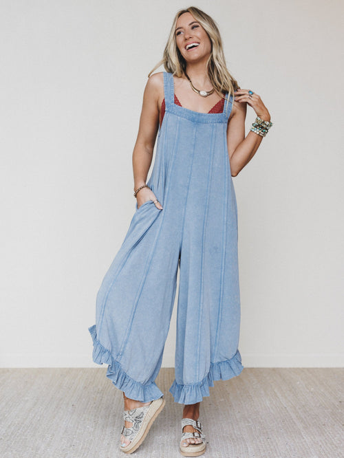 Wild Sun Jumpsuit - Dusty Blue