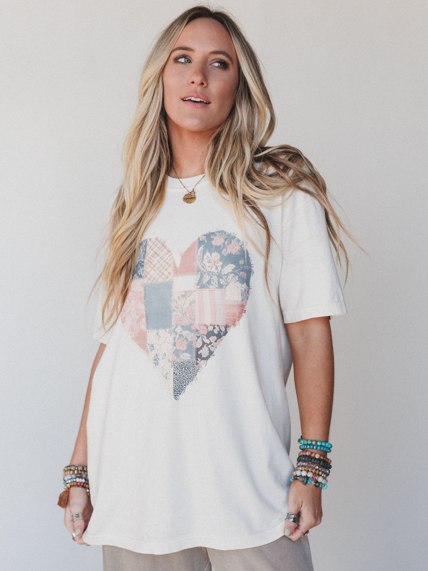 The Nest Patches Of Love Graphic Tee - Ivory