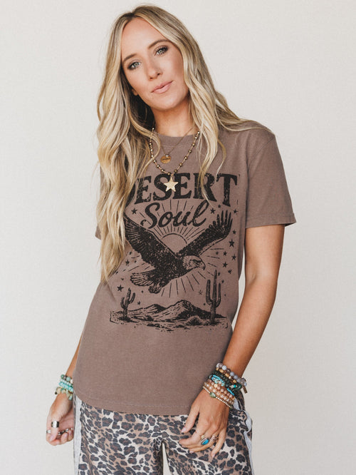 The Nest Desert Soul Graphic Tee - Espresso