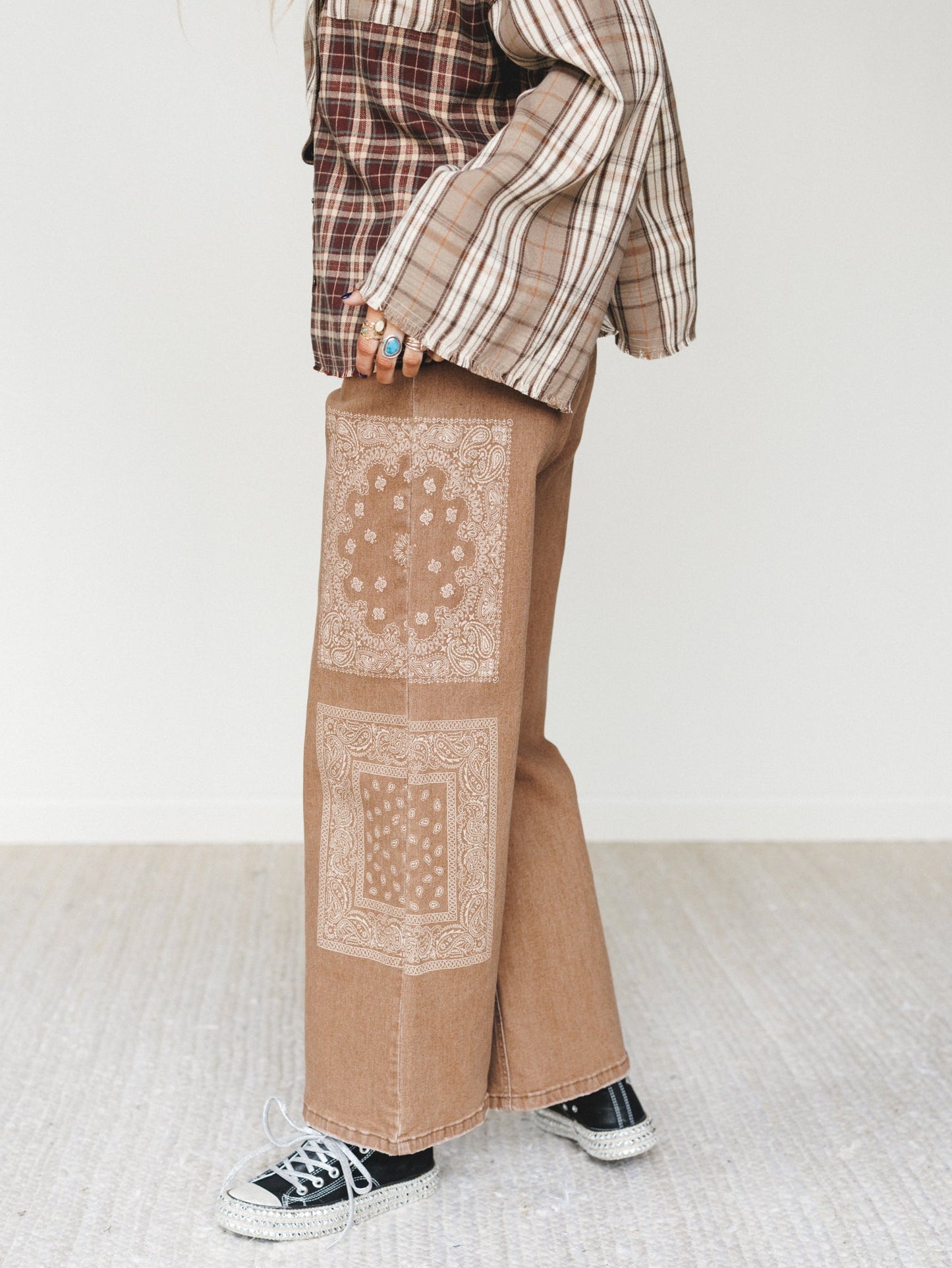 Madden Wide Leg Jeans - Brown