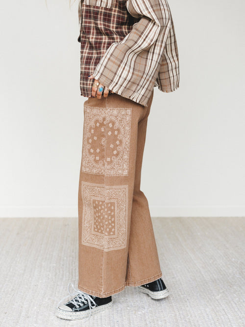 Madden Wide Leg Jeans - Brown