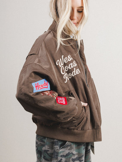 West Coast Rhode Bomber Jacket  - Mocha Mousse