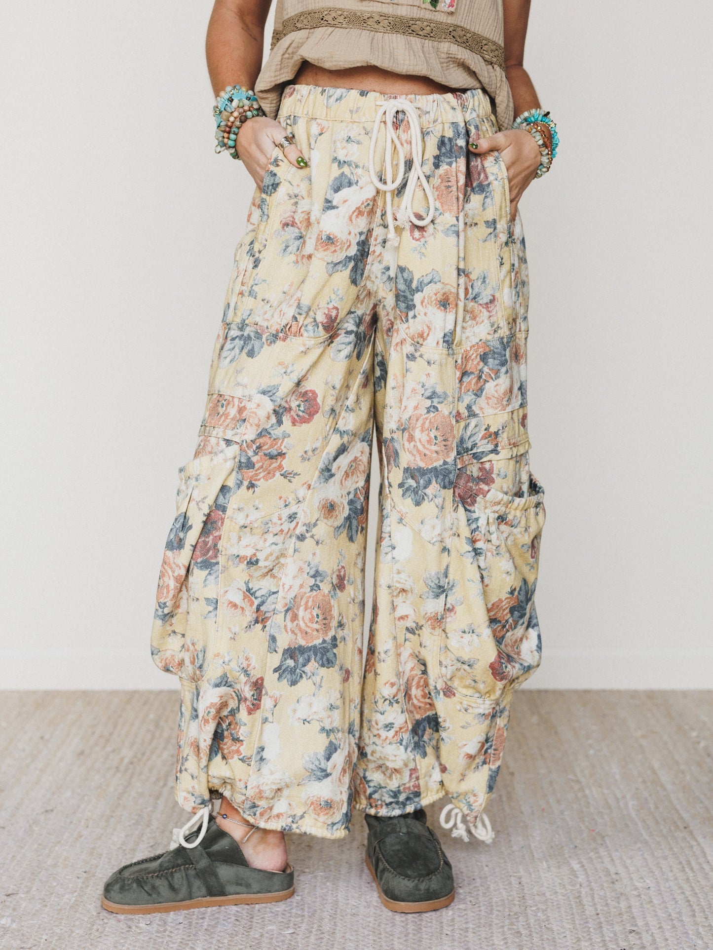 Flower Party Pants - Yellow