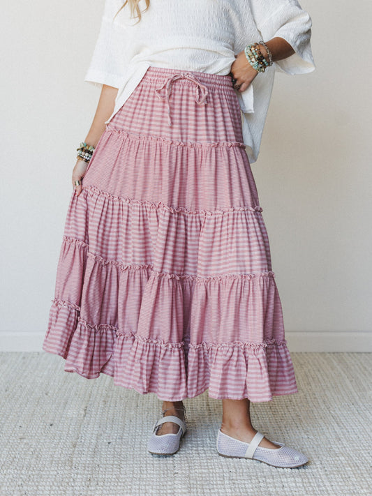 Twirling Affairs Maxi Skirt - Pink