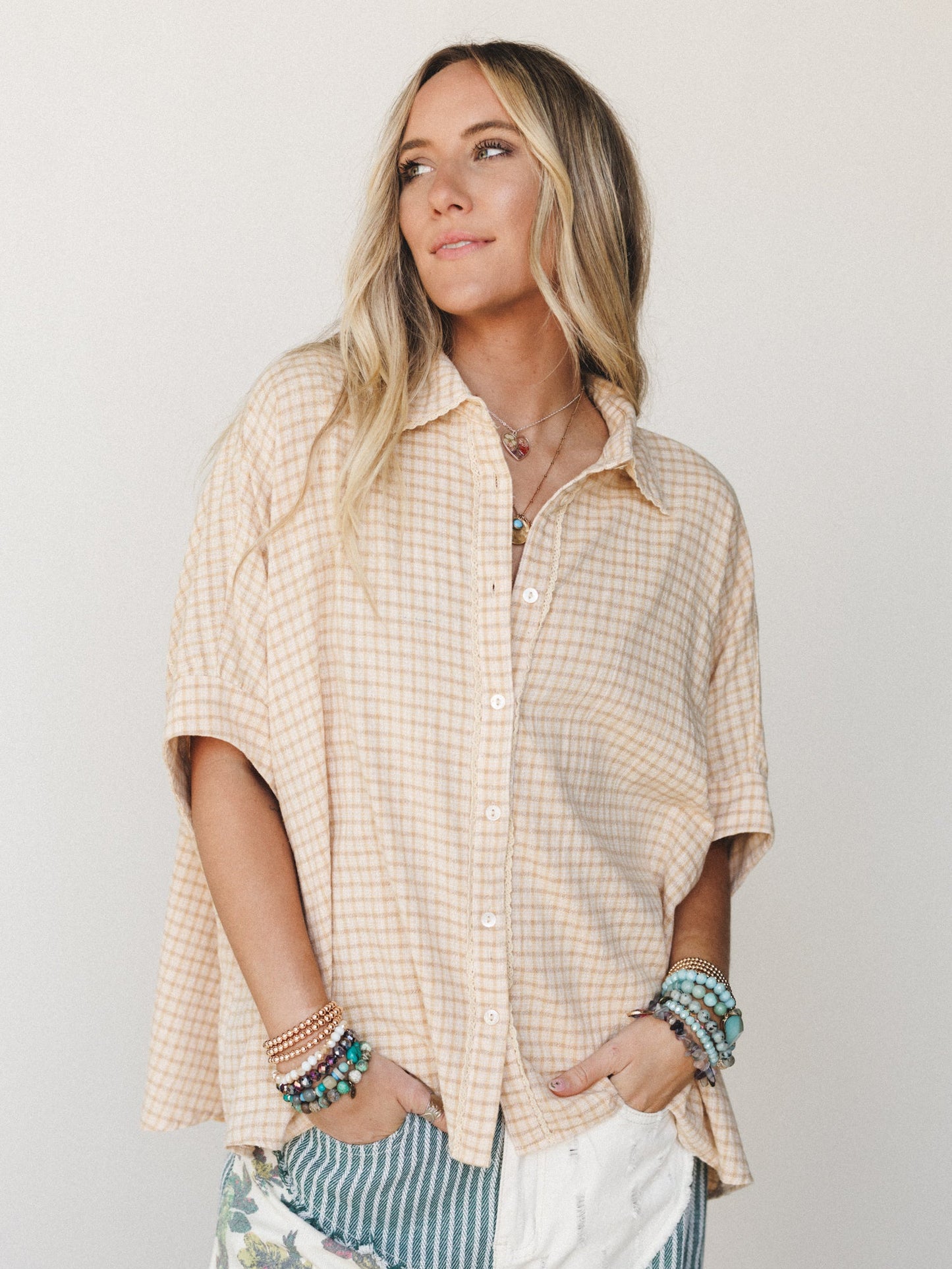 Poppy Button Down Blouse - Mustard