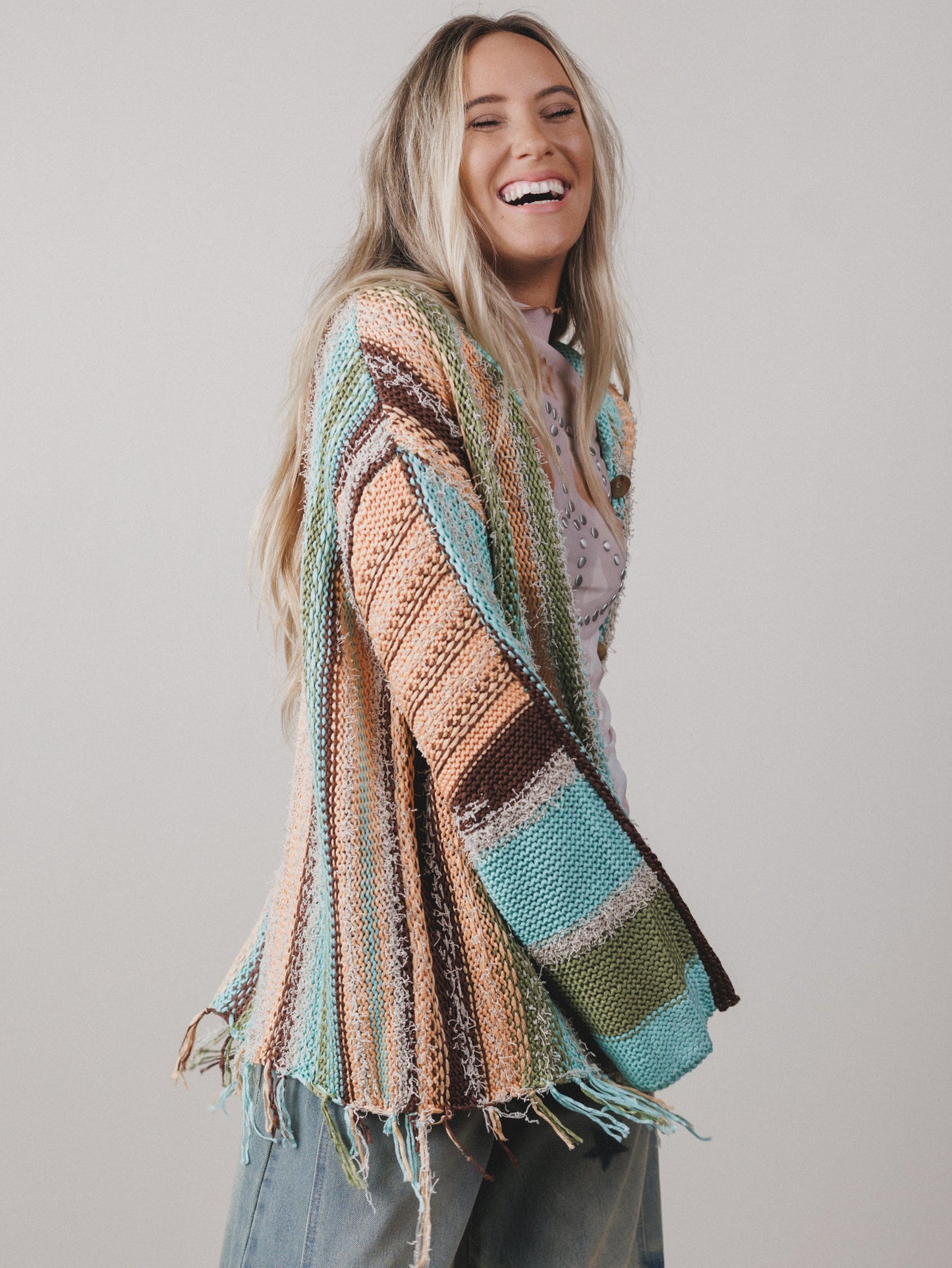 Baja Breeze Sweater - Peach