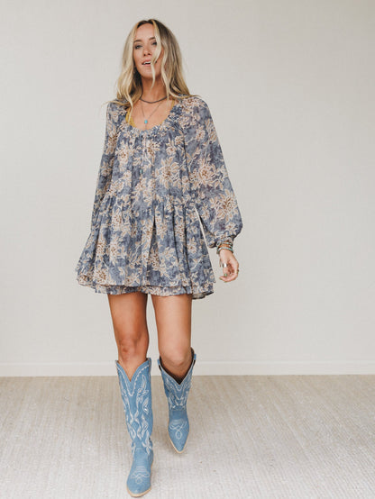Sunday Forever Floral Romper - Navy