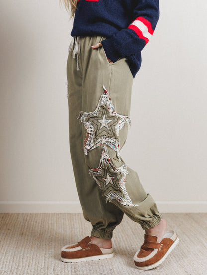 Star Cool Pants - Olive