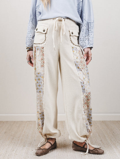 Soft But Studded Pants - Cream