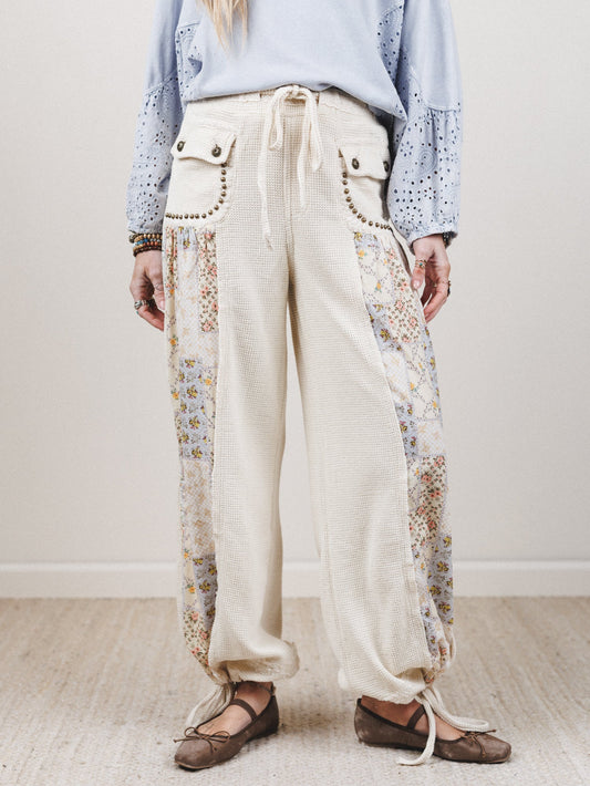 Soft But Studded Pants - Cream