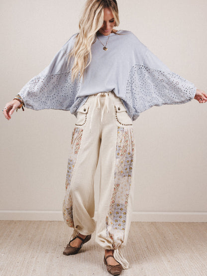 Soft But Studded Pants - Cream