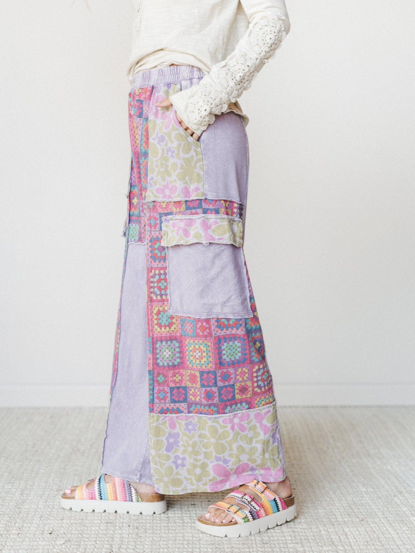 Desert Collage Pants - Moonbeam