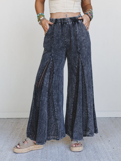Wild Mark Wide Leg Pants - Black