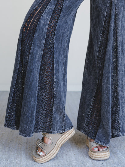 Wild Mark Wide Leg Pants - Black