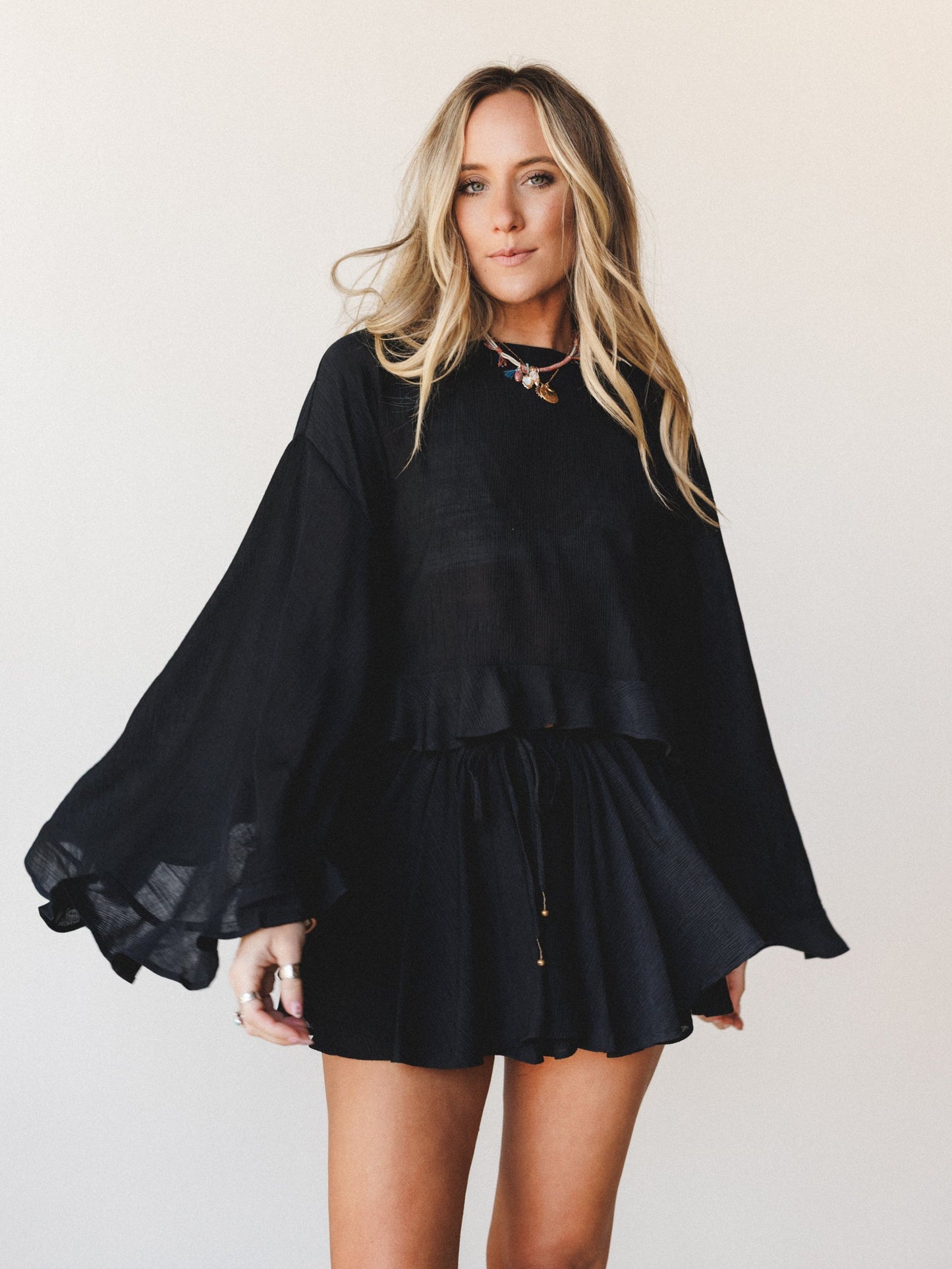 Anaya Poncho - Black