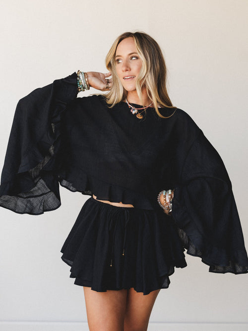Anaya Poncho - Black