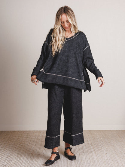 The Nest Mckayla Cozy Set - Charcoal