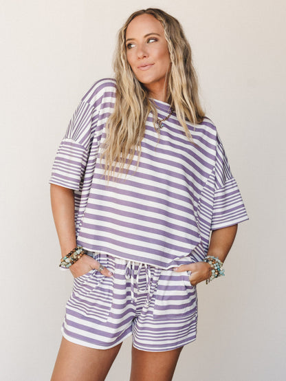 The Nest Play Date Short Set - Lavender