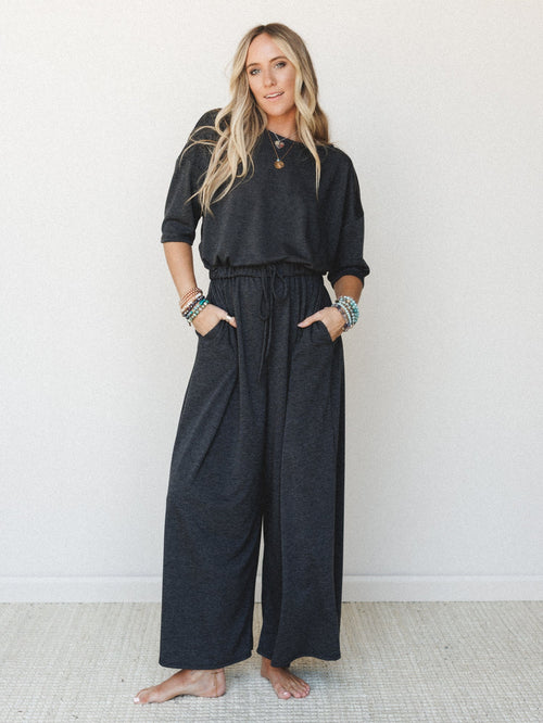 The Nest Cozy Cool Jumpsuit - Black