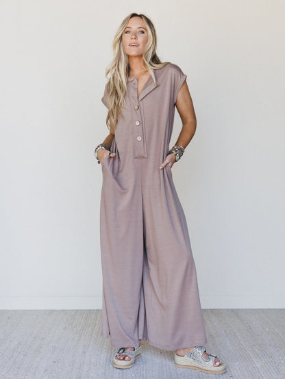 The Nest Davina Wide Leg Jumpsuit - Coco