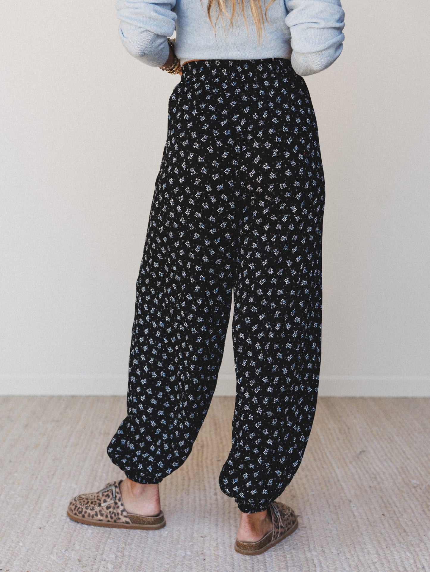 The Nest Emberlyn Wide Leg Cinched Pants - Black