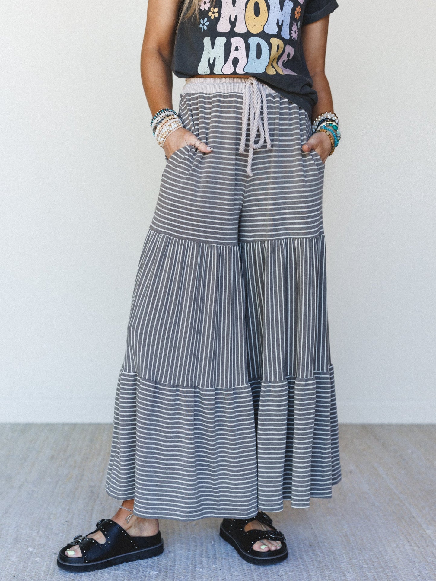 The Nest Forever Mine Striped Pants - Brown