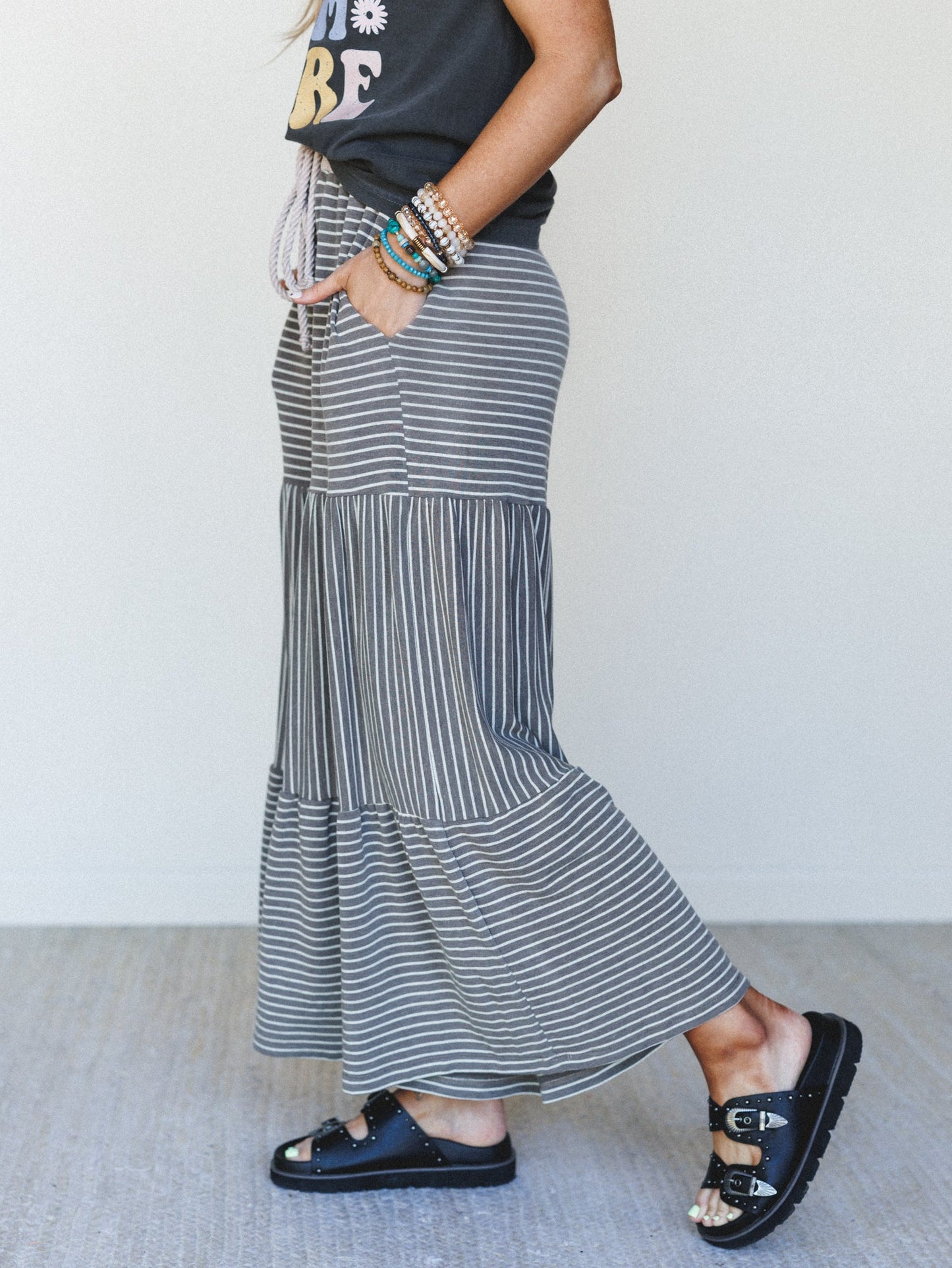 The Nest Forever Mine Striped Pants - Brown