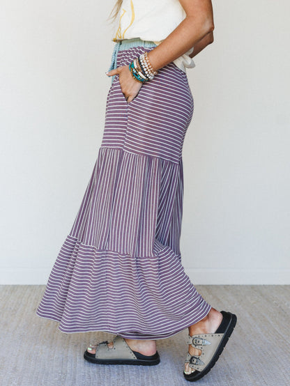 The Nest Forever Mine Striped Pants - Purple