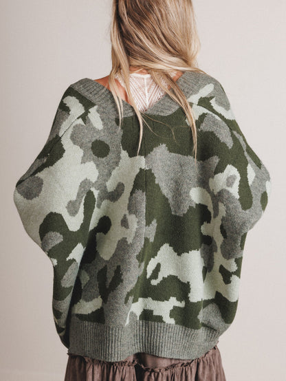 Into The Dusk Cardigan - Camo