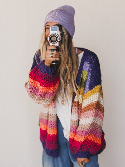 Wrapped up in Color Knit Cardigan - Rainbow - Pre Order