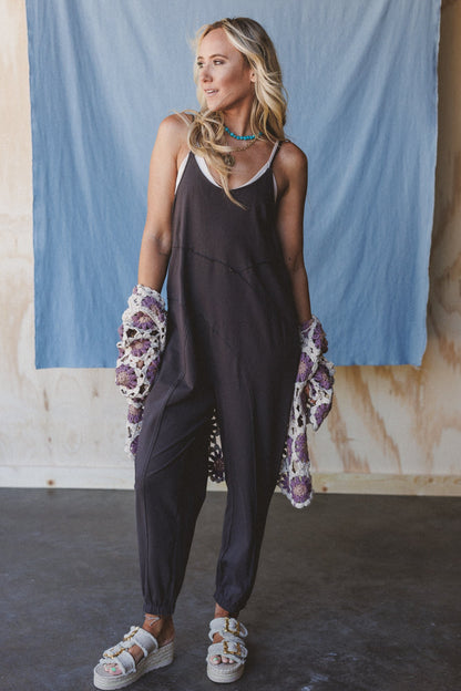 Going Somewhere Jumpsuit - Charcoal
