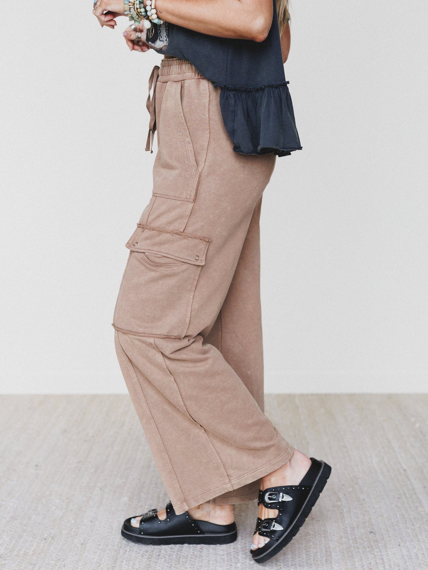 It's a Match Wide Leg Pants - Mocha Mousse