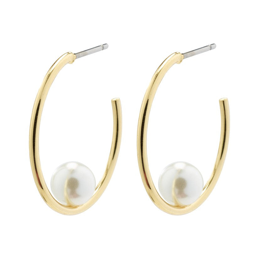 PILGRIM Eline Pearl Hoop Earrings