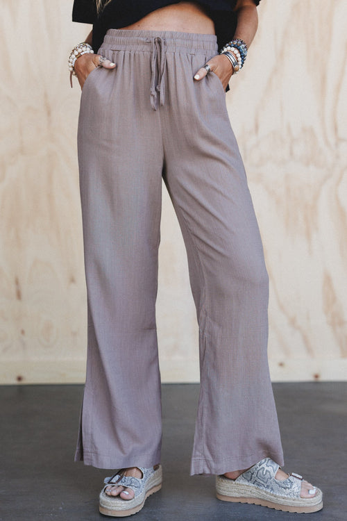 True Form Wide Leg Pants - Cocoa
