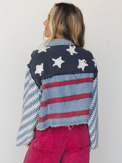 American Pride Jacket - Denim Multi