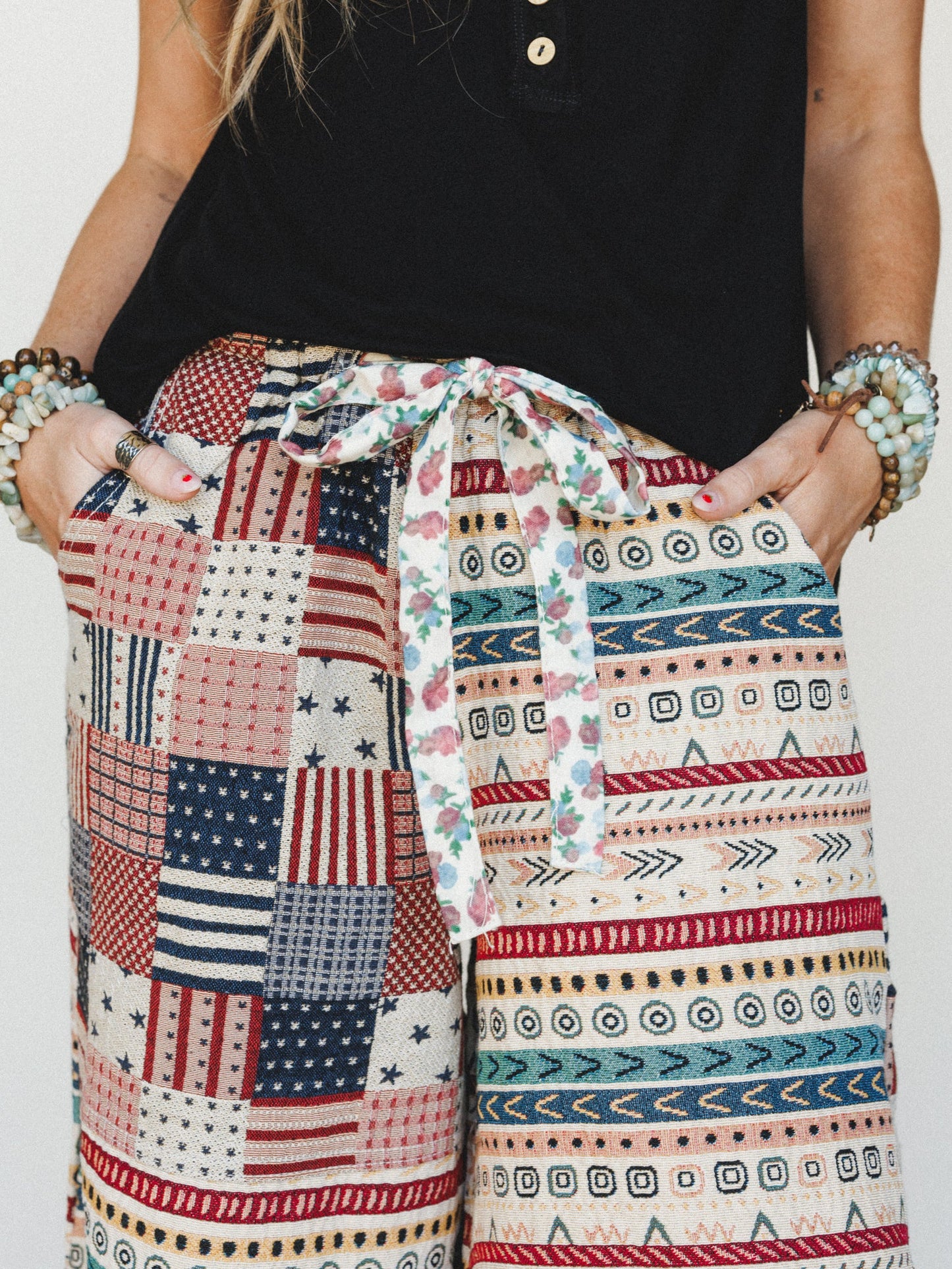 Hometown Effect Pants - Almond Multi