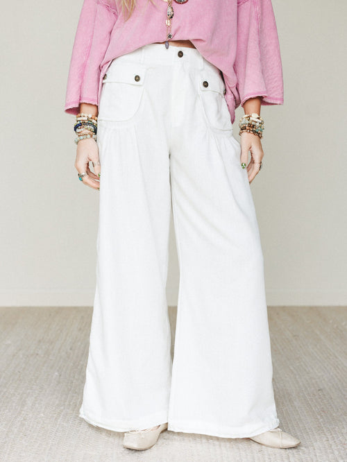 East Bay Loose Fit Cargo Jeans - White