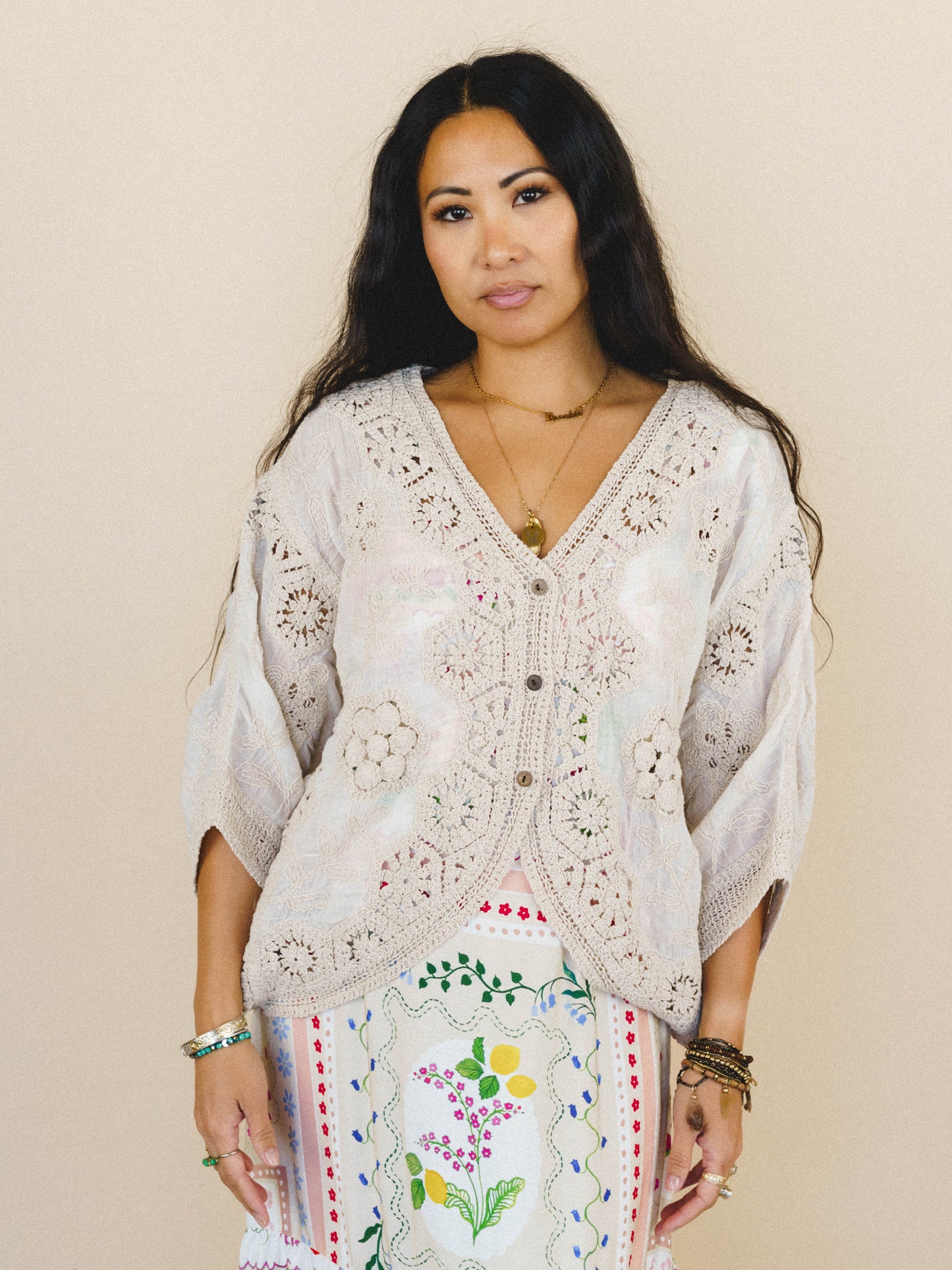 Meadow Sunrise Shawl - Natural