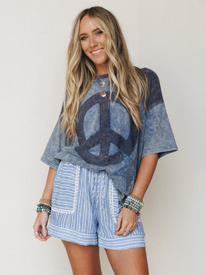 The Nest Easy Sunday Shorts - Chambray